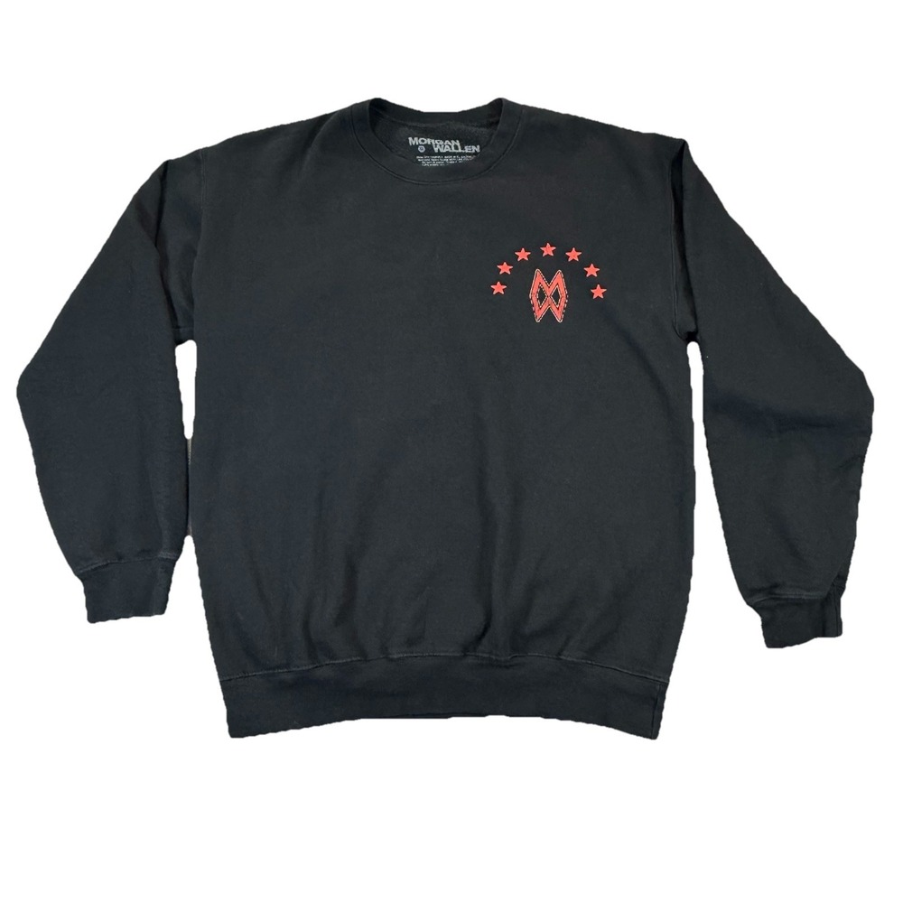 Morgan Wallen Black Sweatshirt One Night At A Time Tour Mens Medium Pullover
